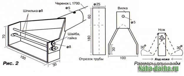 Плоскорез фокина чертеж